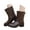 Brown, variant on Short Mid Calf Rain Boots for Women Fashion Classic Buckle Waterproof Rubber Slip on Rainboots Garden Shoes