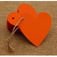 thumbnail image 5 of 100 Pcs Heart Shape Blank Cardstock Tags Bonbonniere Wedding Favor Gift Tag with Free Natural Jute Twine - Colors Available, 5 of 5
