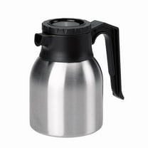 Service Ideas BTS09 Brew-Thru Mini 0.7-Liter Vacuum Insulated Carafe, Brushed Stainless & Black