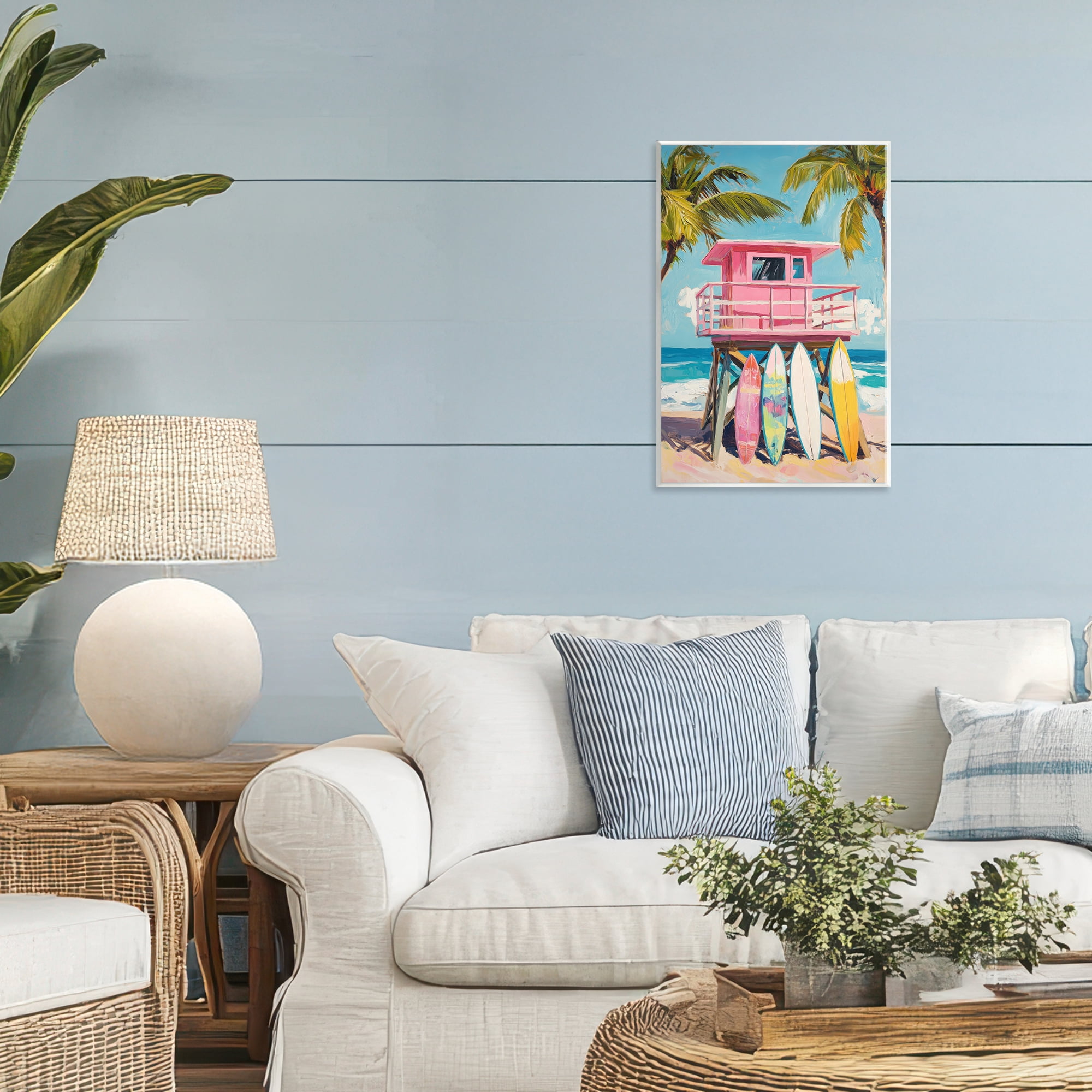 Stupell Industries High Pink Surf Shack Wall Plaque Art, design by Petal Prints Design