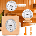 thumbnail image 2 of Wooden Sauna Hygrothermograph,Sauna Thermometer and Hygrometer,Indoor Humidity Temperature Measurement Sauna Room, 2 of 5