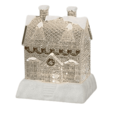roman Lighted Swirl Clear House Water Lantern