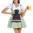 thumbnail image 5 of EINCcm Women Oktoberfest Dirndl Costume Plaid German Beer Festival Cosplay Bavarian Dress Halloween Fancy Dress with Apron, 5 of 9