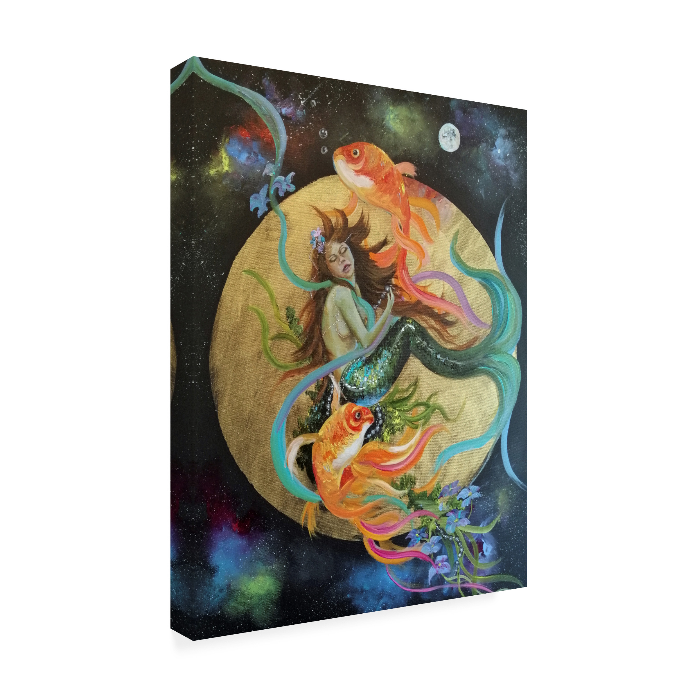Canvas Wall Art - Sue Clyne 'Pisces' Wall Art for Living Room, Bedroom, or Office DÃ©cor by Trademark Fine Art - 14 x 19 Inches
