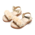 thumbnail image 2 of Toddler Girl Gold Sandals Size 10 - Little Girl Easter Summer Dress Shoes Lightweight Open Toe Beach Holiday, 2 of 5