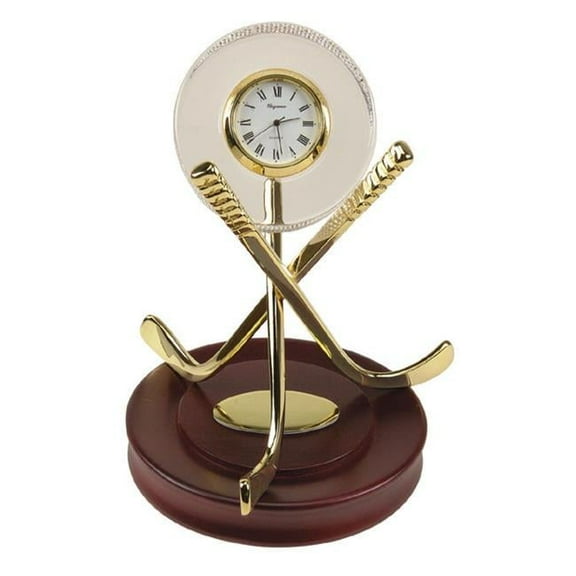 Jiallo  Crystal Hockey Clock with Wood Base