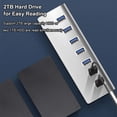 thumbnail image 4 of Aluminum Alloy USB 3.0 HUB 7 Ports High Speed Multi Splitter Adapter Up for Laptop Computer PC, 4 of 7