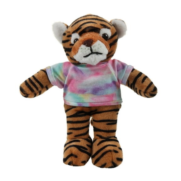 Plushland 8 Inch Floppy Tiger with Tee Plush Stuffed Animal Personalized Gift - Custom Text on Shirt - Great Present for Mothers Day, Valentine Day, Graduation Day, Birthday