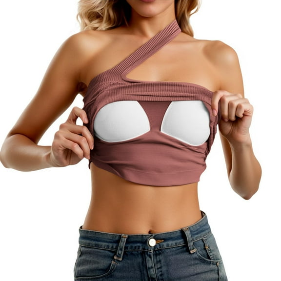 TOOYOU Women Tank Tops Summer Casual Sleeveless Cami Tops Solid Color Adjustable Thin Strap Basic Built-In Shelf Tank Top Vacation Tops