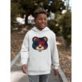 thumbnail image 2 of Argyle Bear Vibes - Classic Plaid Emoji Design Youth's Hoodie, 2 of 4