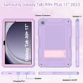 thumbnail image 4 of BMOUO Case for Samsung Galaxy Tab A11+ Plus 11" 2026 / Tab A9+ Plus 11 Inch 2023, Heavy Duty Shockproof Protective Case Cover with Kickstand , Purple+Pink, 4 of 7