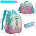 thumbnail image 4 of Children School Bags Kids Backpack Set in Primary Schoolbag for Teenager Girls Sequin Tower School Bags Waterproof Book Bags, 4 of 4