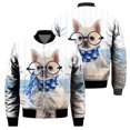 thumbnail image 3 of 2024 Chaqueta con cremallera con estampado 3D de perro para hombre, moda informal unisex, chaqueta de manga larga con cremallera para hombre, sudadera con capucha, ropa para hombre, 3 of 4