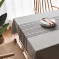 thumbnail image 1 of Mantel de lino y algodón con borlas bordadas de color gris, mantel rectangular, mantel para mesa de té, toalla, 1 of 6