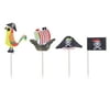 TINKSKY 40pcs Fruit Cake Topers Pirate Theme Party Decoration Cake Insert Card for Birthday Halloween Party