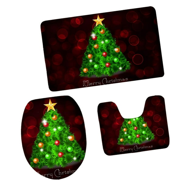 3pcs Cubierta de asiento de inodoro Alfombra Alfombra de baño Decoración del hogar Decoración de fiesta 1 8 Sunnimix Juego de alfombras de baño Nopslip