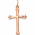 thumbnail image 1 of Sterling Silver Rose Gold-Plated With Pointed Ends Cross Pendant (26.61 X 14.04) Made In United States -Jewelry By Sweet Pea, 1 of 7