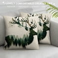 thumbnail image 3 of Leisuo Fashion Deer Sofa Bed Home Decor Pillow Case Forest Deer with Bird Art Cushion Cover for Bed Couch Sofa, 3 of 5