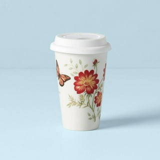 UDMG Reusable Double Wall Insulated White Ceramic Travel Coffee Cup with  Lid & Sleeve, 12 fl.oz, I Am Not a Paper Cup…