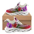 thumbnail image 1 of Zapatillas de tenis con estampado de hibisco y polinesia degradado para mujer, calzado ligero para correr, para otoño e invierno, para el trabajo y el hospital, 1 of 6