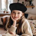 thumbnail image 6 of 1pack Beret Hats Solid Classic Beret Hats for Girls, 6 of 7