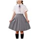 thumbnail image 1 of Odeerbi Niñas 3 Piezas Preppy Vestido de Manga Corta Camisa de Vestido A Rayas y Falda Plisada Conjunto de Uniforme Escolar Con Corbata, 1 of 7