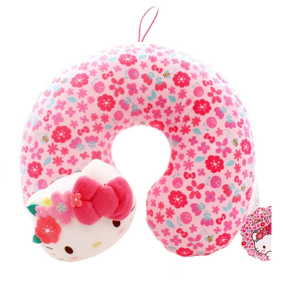 Hello Kitty Neck Pillow Flower Crown Edition