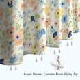 thumbnail image 6 of Pioneer Flower Floral Print Pattern Shower Curtain 72"x84", Bathroom Decorative Shower Curtain Set with 12 Hooks, Waterproof Washable, 6 of 6