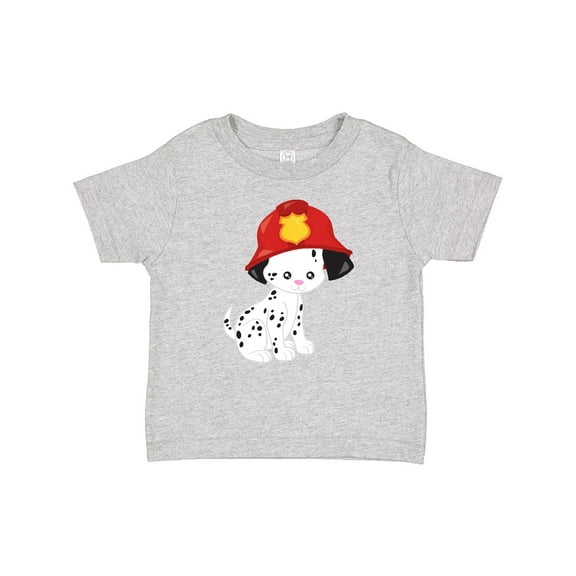 Inktastic Fireman Dog, Dalmatian, Dog With Fireman Helmet Boys or Girls Baby T-Shirt