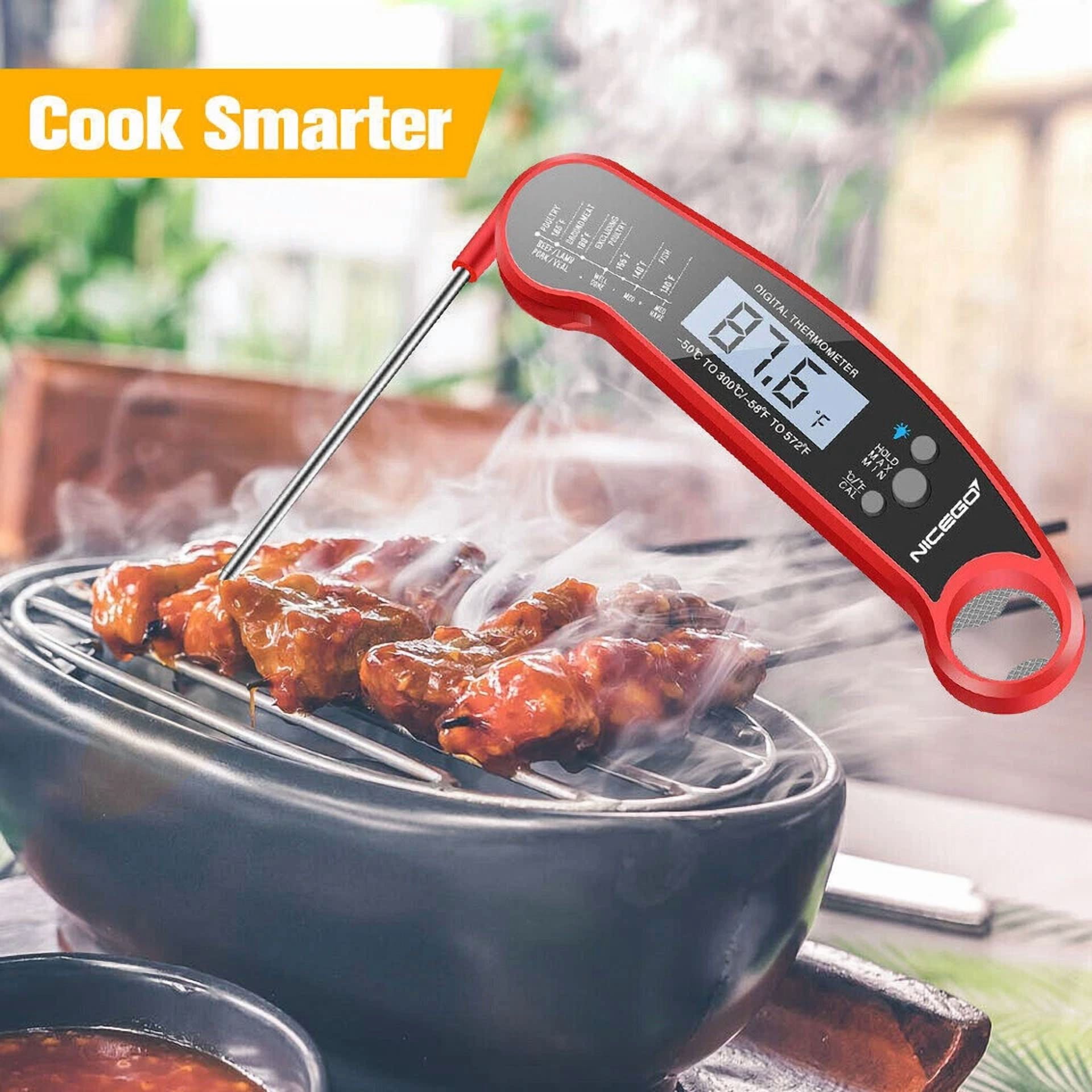 Instant Read Meat Thermometer Digital Lcd Cooking Bbq Grill Food Thermometer