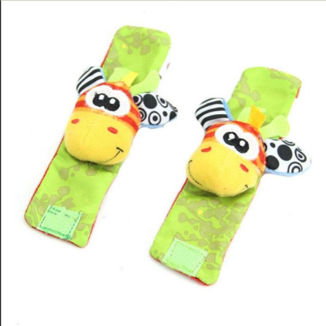 Pulsera para bebe sonaja estimulación temprana 2PZ (Color Amarillo) Baby TBS201805-Amarillo