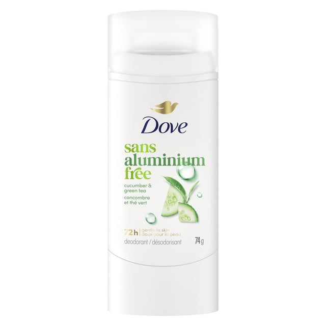 Dove Aluminum-Free Deodorant 72H Protection Cucumber & Green Tea, 74 g