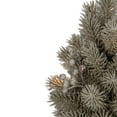 thumbnail image 2 of 10.25" LED Potted Champagne Metallic Glitter Artificial Christmas Tree - Clear Lights, 2 of 4