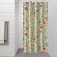 thumbnail image 2 of Pioneer Flower Floral Print Pattern Shower Curtain 36"x72", Bathroom Decorative Shower Curtain Set with 12 Hooks, Waterproof Washable, 2 of 6