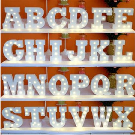 A Z Freestanding Wooden Led Marquee Light Chic Alphabet Letter