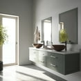 thumbnail image 4 of VIGO Giovanni Russet Brown Glass 17 in. L x 17 in. W x 6 in. H Round Vessel Bathroom Sink, 4 of 8