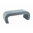thumbnail image 4 of TOV Furniture Kenya 18.8"H Modern Waterfall Velvet Bench in Sea Blue, 4 of 7