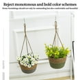 thumbnail image 6 of 2 pack Jute Rope Hanging Basket - Small Woven Fern Wall Hanging Basket Flower Plants, Jute Woven Basket Key Storage Basket, White and Jute 7.8 x 5.5 x 19.6 inches, 6 of 9