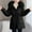 Black, variant on Olyvenn Detachable Quilted Parka Jacket Long Sleeve Women Long Winter Faux Fur Collar Drawstring Waist Puffer Jackets Coffee M