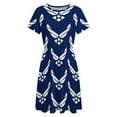 thumbnail image 4 of United States Air Force Logo, White Graphic Women's Dress Short Sleeve Summer Sundress Summer Women Clothes, 4 of 7