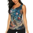 thumbnail image 1 of Fotbe Starry Sky Planet Lollipop Blusas Sin Mangas para Mujer – Estilo Casual, Corte Suelto, Slim-Fit, Cuello Redondo Deportivo, Tops de Verano para Gimnasio y Yoga-Small, 1 of 7