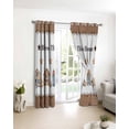 thumbnail image 3 of Vintage Gingerbread Blackout Curtains for Bedroom/Living Room, Thermal Insulated Kitchen Curtains, Stars House Retro Art Grommet Darkening Window Treatment Drapes 42"x84"x2, 3 of 8