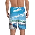thumbnail image 4 of Lsque Urban Riverside Clock Tower Mens Sleep Pajama Shorts,Short Pajama Pants, Cotton Ultra-Soft Knit-3X-Large, 4 of 9