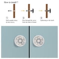 thumbnail image 4 of 4 Pcs Floral Pattern Knobs for Kitchen Cabinet Cupboard Dresser Bookcase Drawer Pulls Handles Round Home Decor, 4 of 5