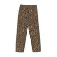thumbnail image 5 of Goofa Brown Leopard Printed Soft Pajama Pants for Men, Wide Leg Comfy Casual Lounge Yoga Pants-, 5 of 9