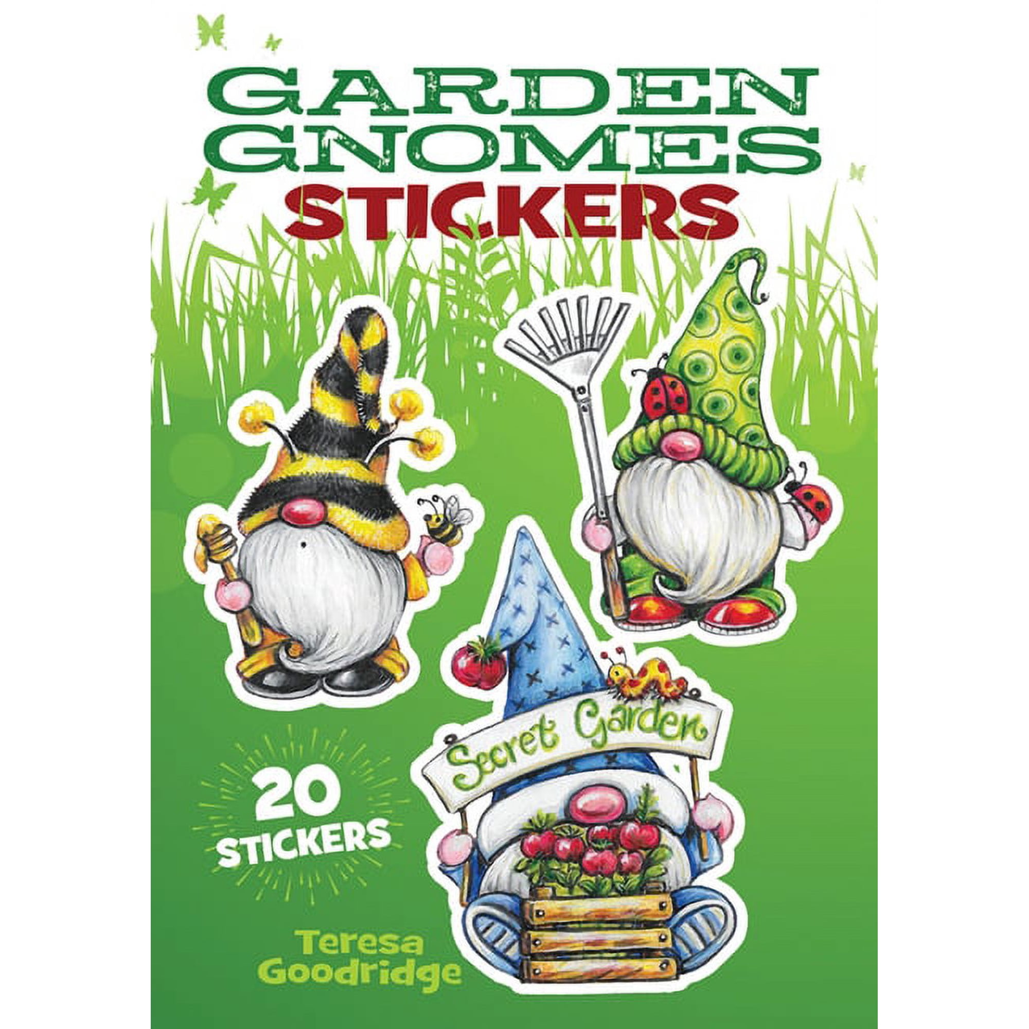 Dover Stickers: Garden Gnomes Stickers : 20 Stickers (Paperback)