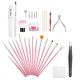 thumbnail image 1 of Professional Nail Art Tool Cuticle Trimming Grinder Pusher Set Gel Brushes Kit, 1 of 5