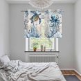 thumbnail image 6 of 2 Panels Kitchen Tier Curtains 39 Inch Length, Blue Coastal Grommets Window Treatment Curtain, Sea Turtle Octopus Coral Beach Nautical Thermal Curtains Drapes for Living Room/Bathroom, 6 of 9