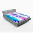 thumbnail image 1 of Ambesonne Tropical Fitted Sheet, Palm Trees Seagulls, Full Size, Pale Yellow Fuchsia, 1 of 2