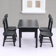 thumbnail image 3 of Juego de sillas de mesa de comedor de madera Dollhouse 1:12 en miniatura, 3 of 5